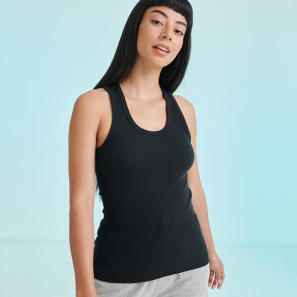 SF Clothing Ladies Stretch Rib Racer Back Vest Thumbnail