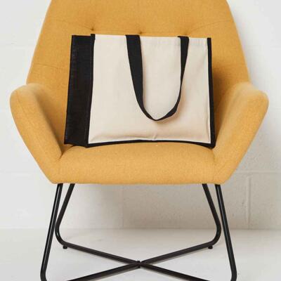 Brand Lab Jute and Canvas Shopper Thumbnail