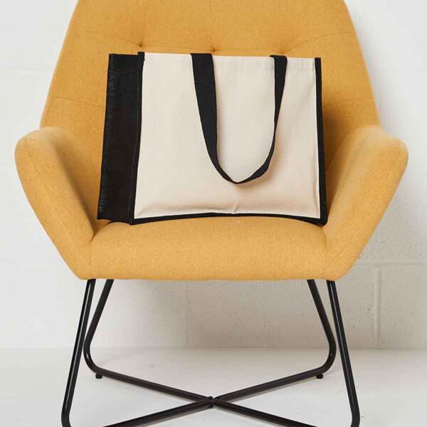 Brand Lab Jute and Canvas Shopper Thumbnail