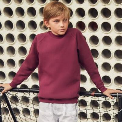 Fruit of the Loom Kids Classic Raglan Sweatshirt Thumbnail