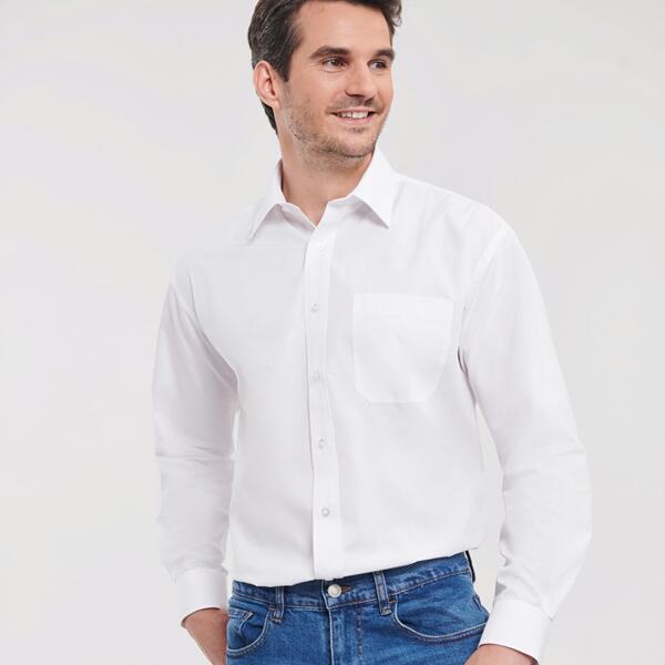 Russell Collection Long Sleeve Easy Care Poplin Shirt Thumbnail