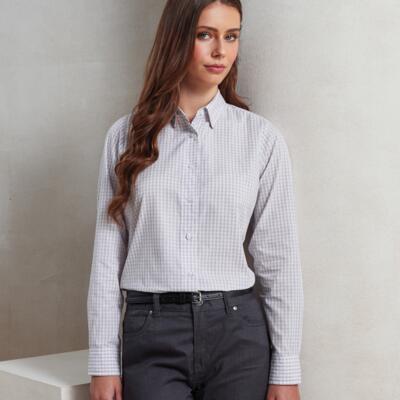 Premier Ladies Maxton Check Long Sleeve Shirt Thumbnail