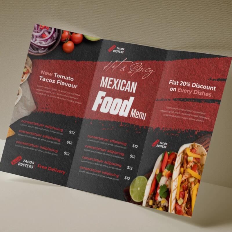 A4 Takeaway Menus Thumbnail
