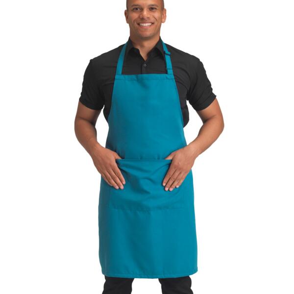 Dennys Polyester Bib Apron with Pocket Thumbnail