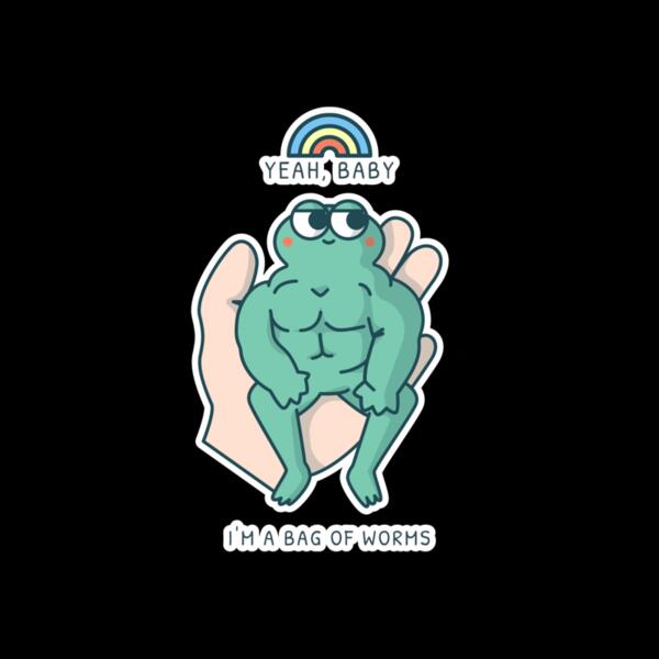 illustrated t shirt design maker with a muscular frog 827c Thumbnail