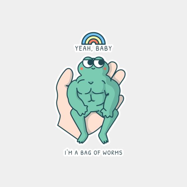 illustrated t shirt design maker with a muscular frog 827c Thumbnail