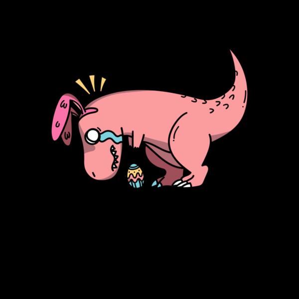 t shirt design template with a funny easter dinosaur clipart 201f Thumbnail