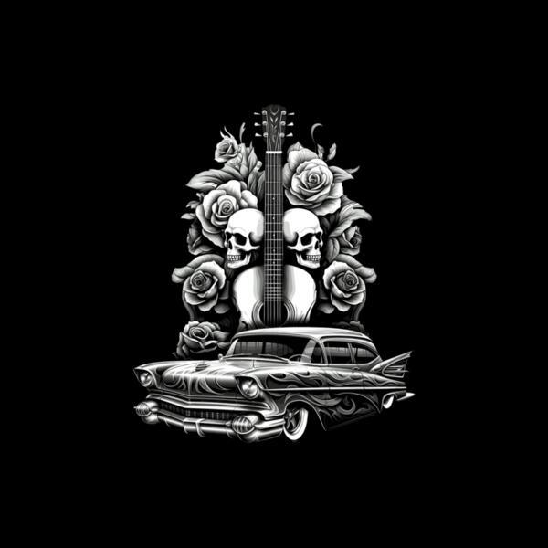dia de muertos themed t shirt design creator with a chicano inspired car illustration 5925b Thumbnail