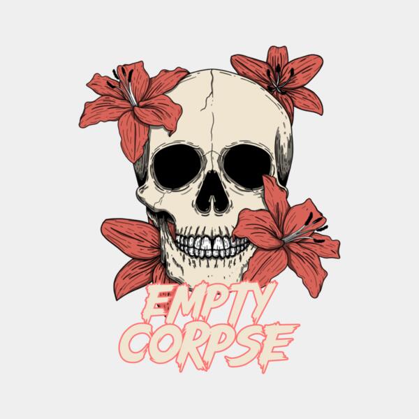 t shirt design generator featuring a skull with flowers inspired by death metal 5703b Thumbnail