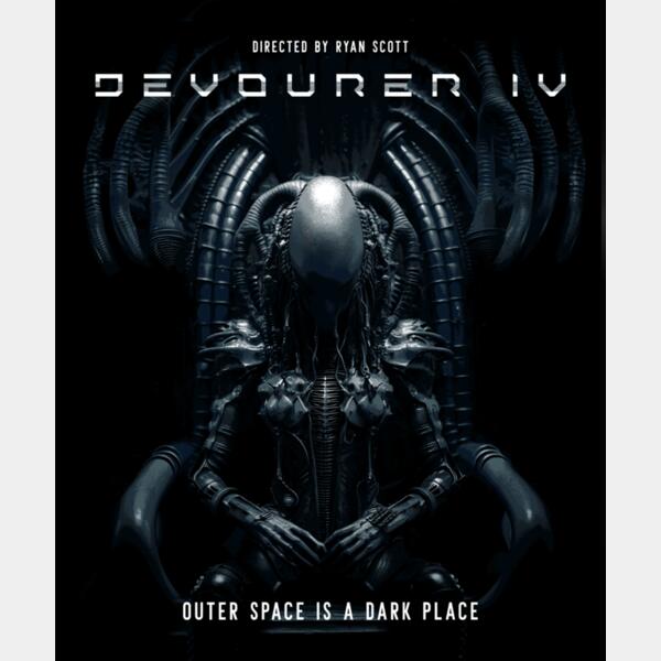 t shirt design template featuring a creature with a macabre mask inspired by a 90s alien movie 6065n  10  Thumbnail