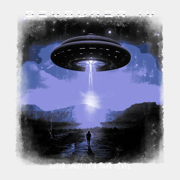 t shirt design template featuring a creature with a macabre mask inspired by a 90s alien movie 6065n  14  Thumbnail