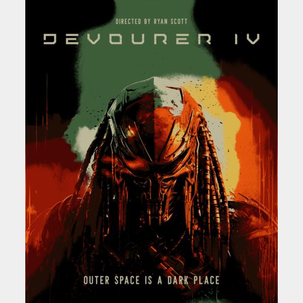 t shirt design template featuring a creature with a macabre mask inspired by a 90s alien movie 6065n  21  Thumbnail