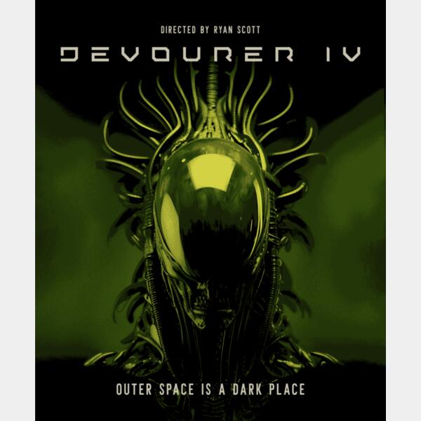 t shirt design template featuring a creature with a macabre mask inspired by a 90s alien movie 6065n  22  Thumbnail