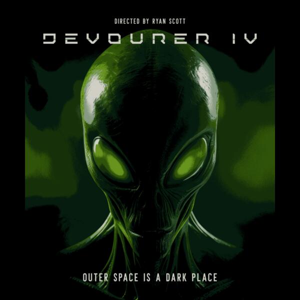 t shirt design template featuring a creature with a macabre mask inspired by a 90s alien movie 6065n  4  Thumbnail