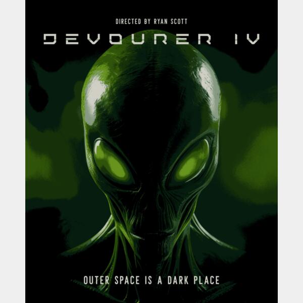 t shirt design template featuring a creature with a macabre mask inspired by a 90s alien movie 6065n  4  Thumbnail