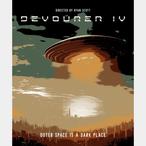 t shirt design template featuring a creature with a macabre mask inspired by a 90s alien movie 6065n  7  Thumbnail