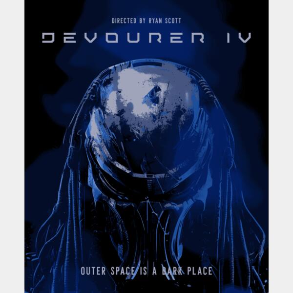 t shirt design template featuring a creature with a macabre mask inspired by a 90s alien movie 6065n  8  Thumbnail