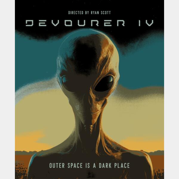 t shirt design template featuring a creature with a macabre mask inspired by a 90s alien movie 6065n  9  Thumbnail