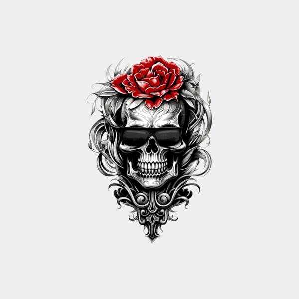 t shirt design template with a chicano style skull for dia de muertos 5925d  1  Thumbnail