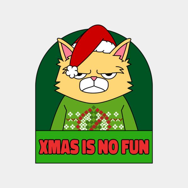 anti christmas t shirt design generator with a grumpy cat illustration 4889c Thumbnail