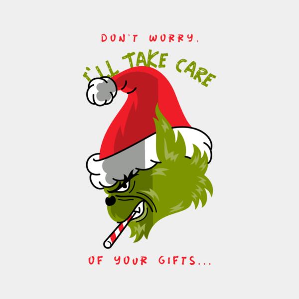 t shirt design creator featuring a grinch inspired cartoon with a xmas hat 5559j Thumbnail