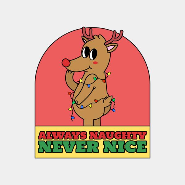 t shirt design creator for christmas featuring a funny reindeer cartoon 4889b Thumbnail
