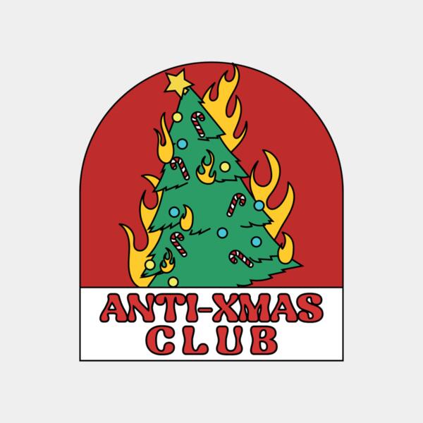 t shirt design maker for an anti xmas club featuring a burning christmas tree 4889i Thumbnail