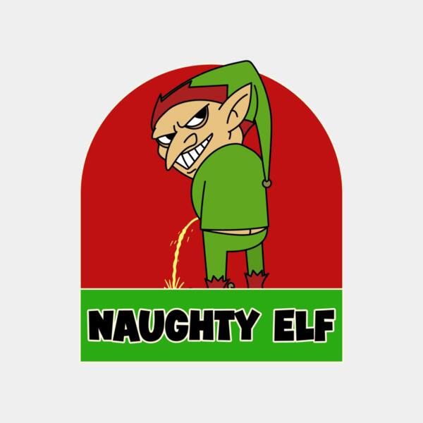 xmas themed t shirt design maker featuring a naughty elf illustration 4889a Thumbnail