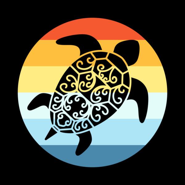 SC002-B39-D37 Sea Turtle Vintage Retro Thumbnail