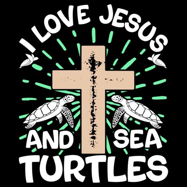 SC002-B39-D40 I Love Jesus & Sea Turtles Thumbnail